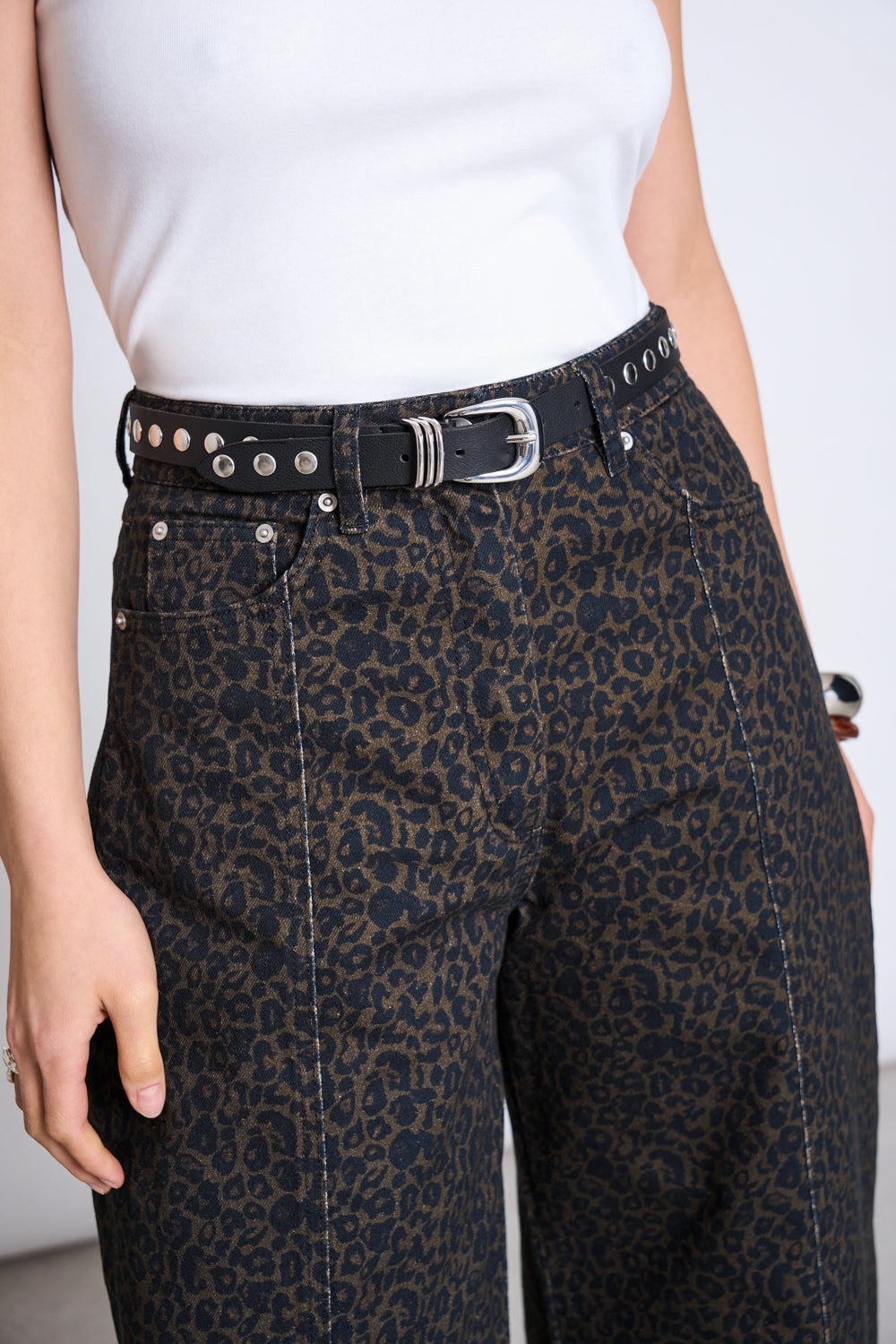 STUDDED BELT KAELA BLACK SILVER Accessories jan-n-june 1