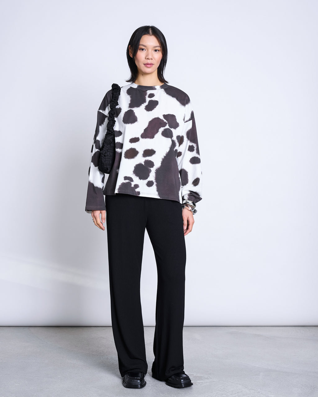 TENCEL™ LYOCELL RIB PANTS SMILLA BLACK