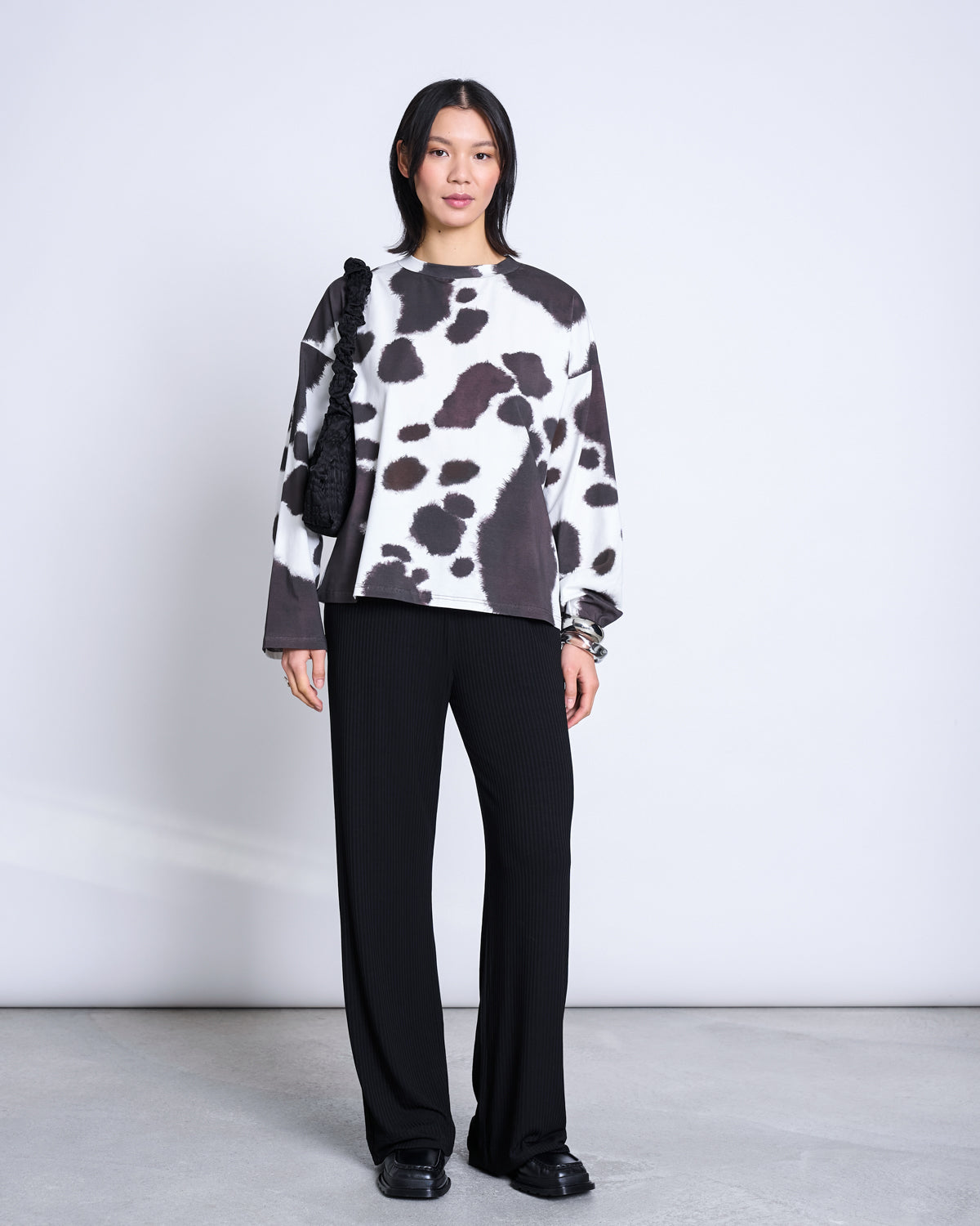 TENCEL™ LYOCELL RIB PANTS SMILLA BLACK