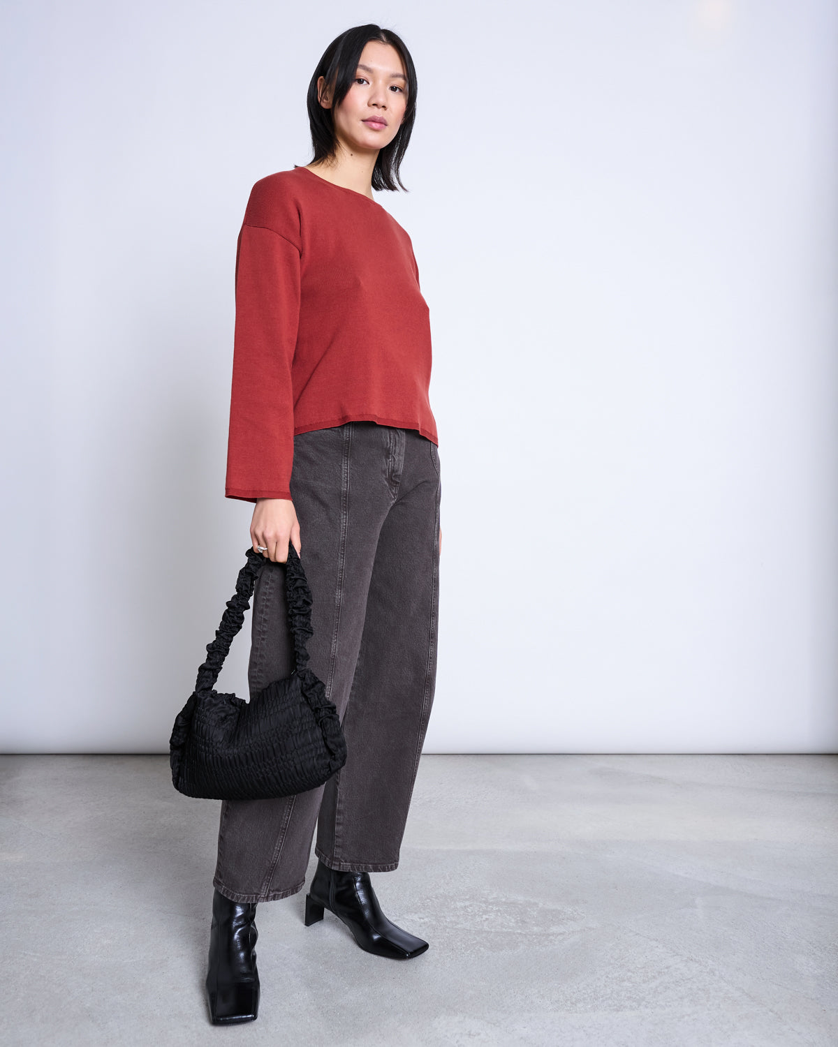 LIGHT KNIT JUMPER WILLIAMSBURG MID RED GOTS Sweater jan-n-june 3