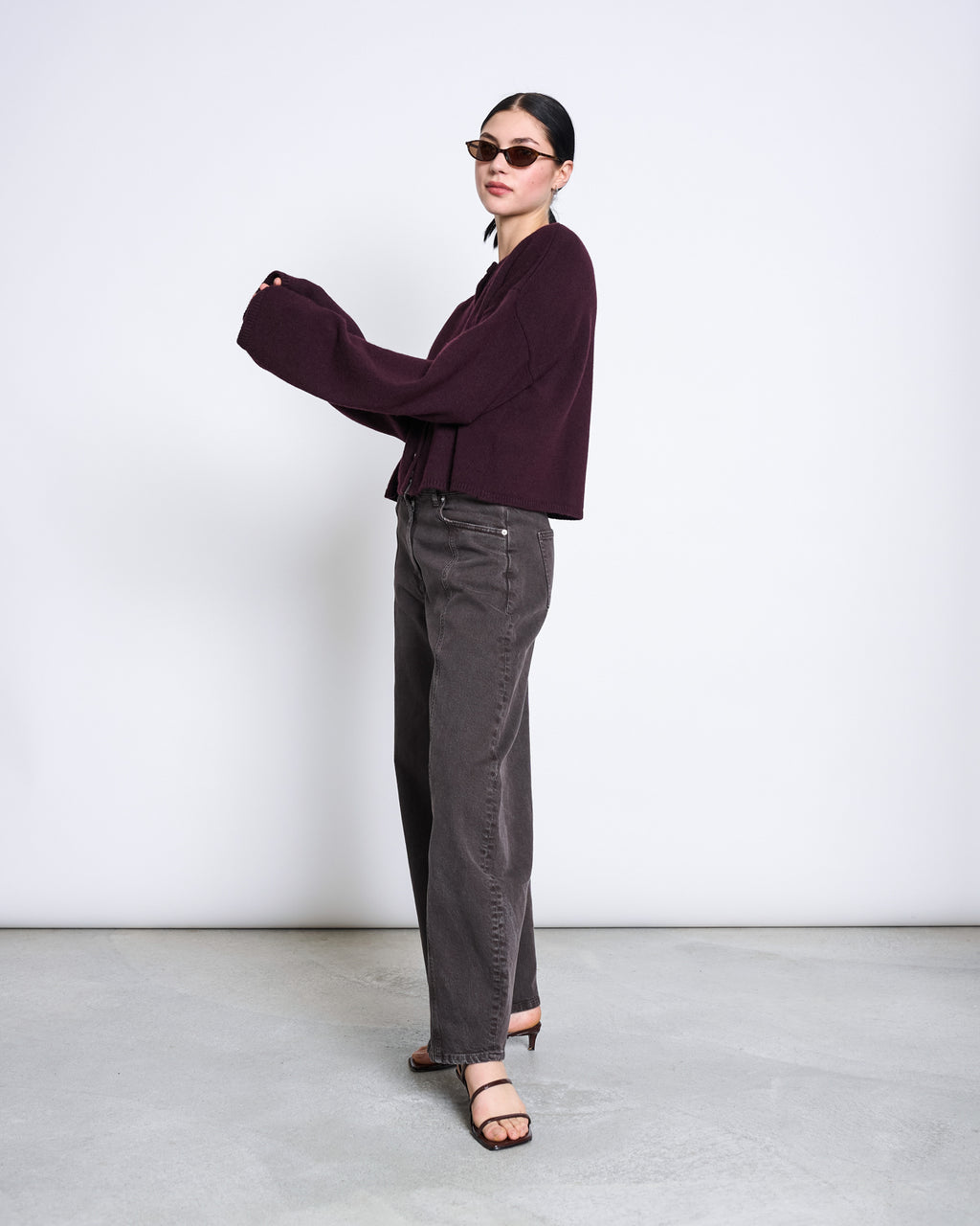 LIGHT CARDIGAN WOOLY ASAS CHERRY LACQUER GOTS Cardigan jan-n-june 2