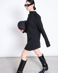 KNIT MINI DRESS LUNY BLACK GOTS Dress jan-n-june 1
