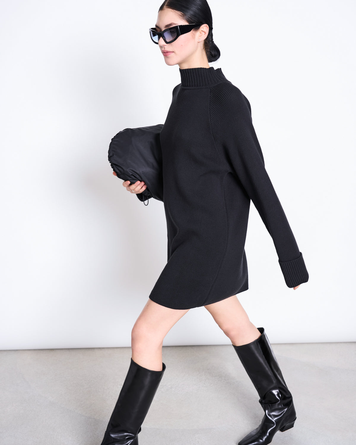 KNIT MINI DRESS LUNY BLACK GOTS Dress jan-n-june 1