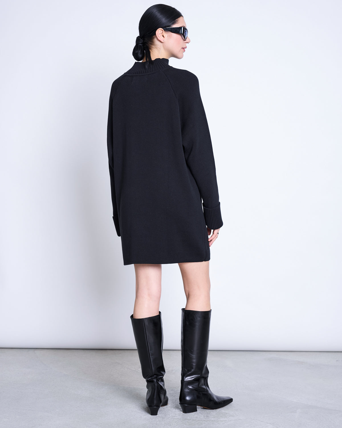 KNIT MINI DRESS LUNY BLACK GOTS Dress jan-n-june 3