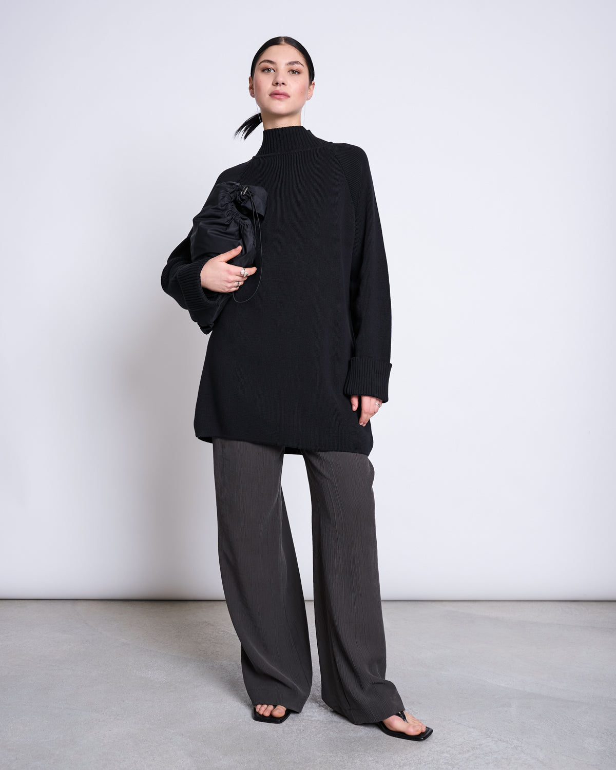 KNIT MINI DRESS LUNY BLACK GOTS Dress jan-n-june 5