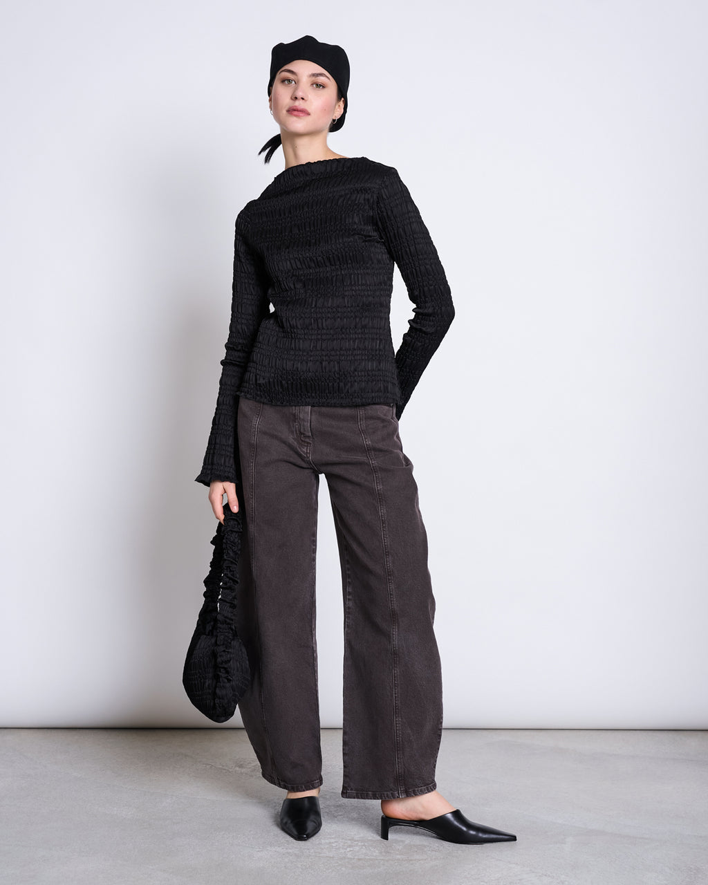 SMOCKED LONGSLEEVE SENNA BLACK Longsleeve jan-n-june 2