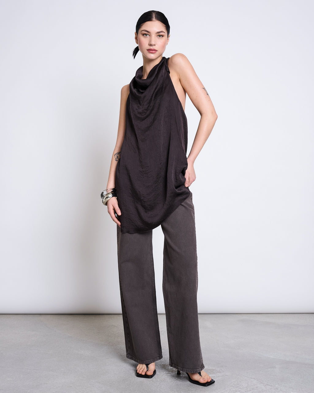 WIDE LEG MIDRISE JEANS TACNA MUD Pants jan-n-june 7