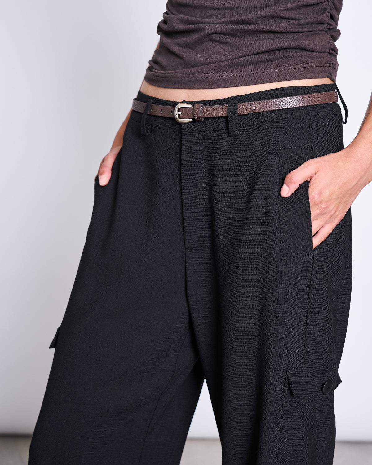 THIN WESTERN BELT SERYL SNAKE BROWN SILVER Accessories jan-n-june 1