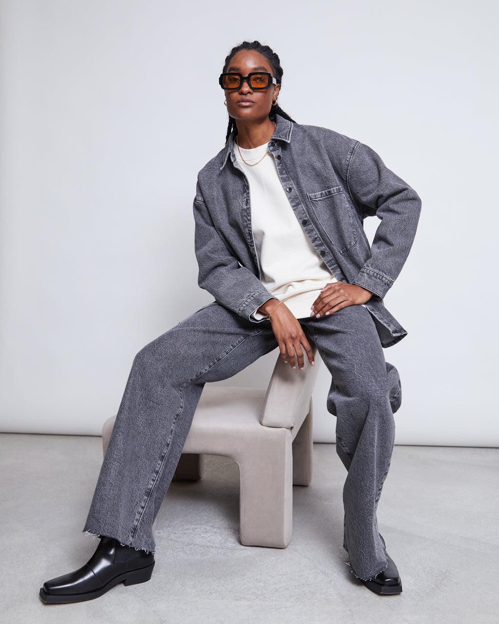 DENIM SHIRT SOLACE LIGHT GREY jan-n-june 1