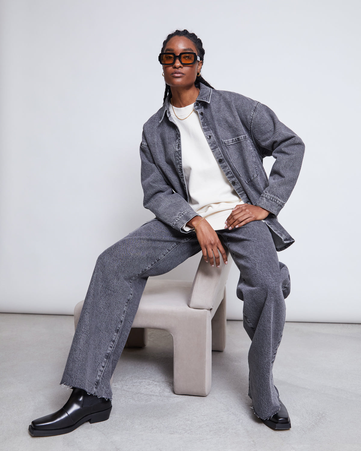 DENIM SHIRT SOLACE LIGHT GREY jan-n-june 1