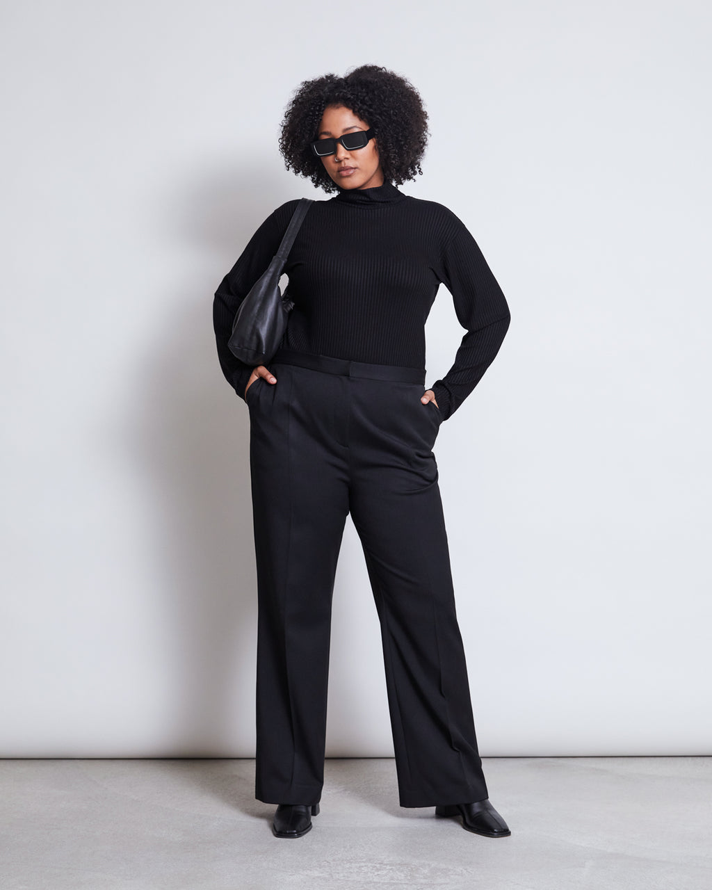 TENCEL™ LYOCELL RIB TURTLENECK MIO BLACK Longsleeve jan-n-june 7