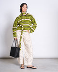 LIGHT CARDIGAN ASAS SPINACH STRIPED GOTS Cardigan jan-n-june 1