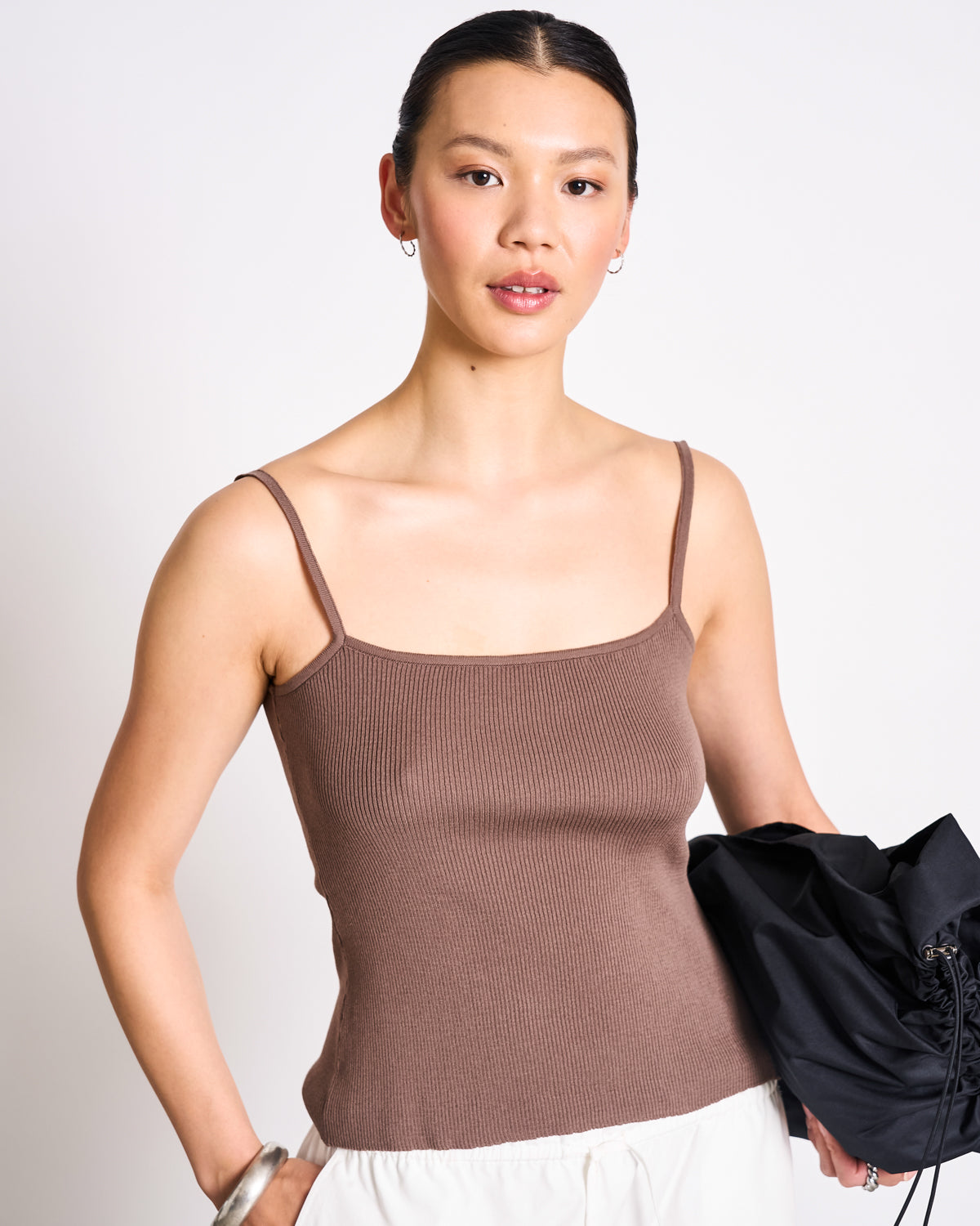 KNIT SPAGHETTI TOP CASTANEA CLAY GOTS T-shirt jan-n-june 3