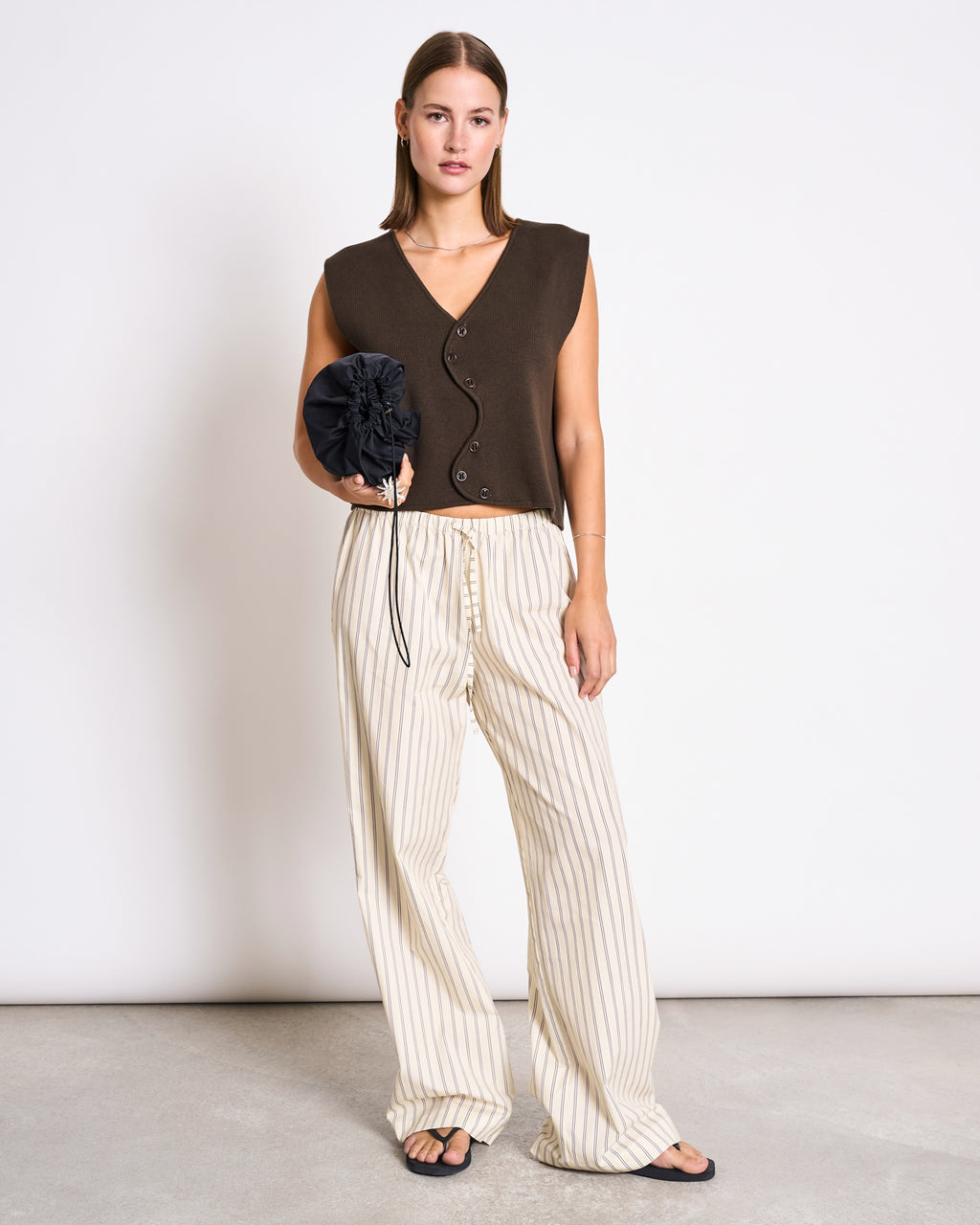 WAVY KNIT VEST CORYL MUD GOTS Cardigan jan-n-june 3