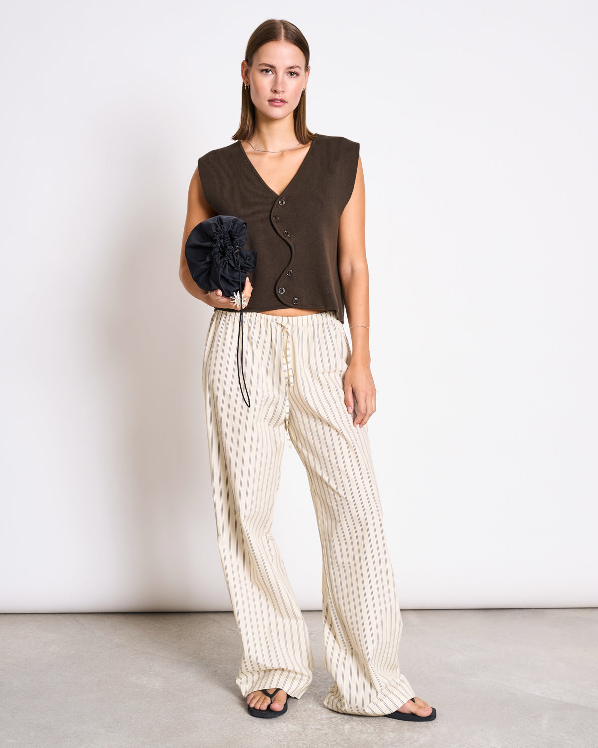 WAVY KNIT VEST CORYL MUD GOTS Cardigan jan-n-june 3