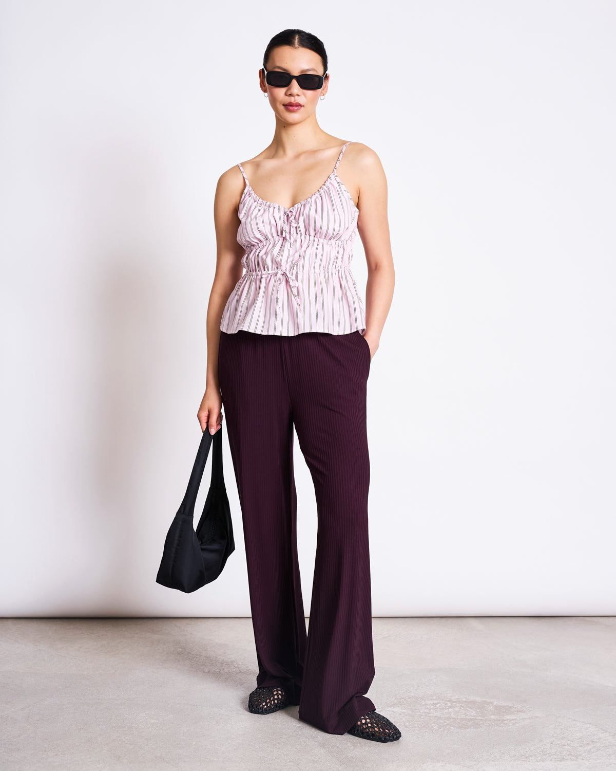 TENCEL™ LYOCELL RIB PANTS SMILLA CHERRY LACQUER Pants jan-n-june 9