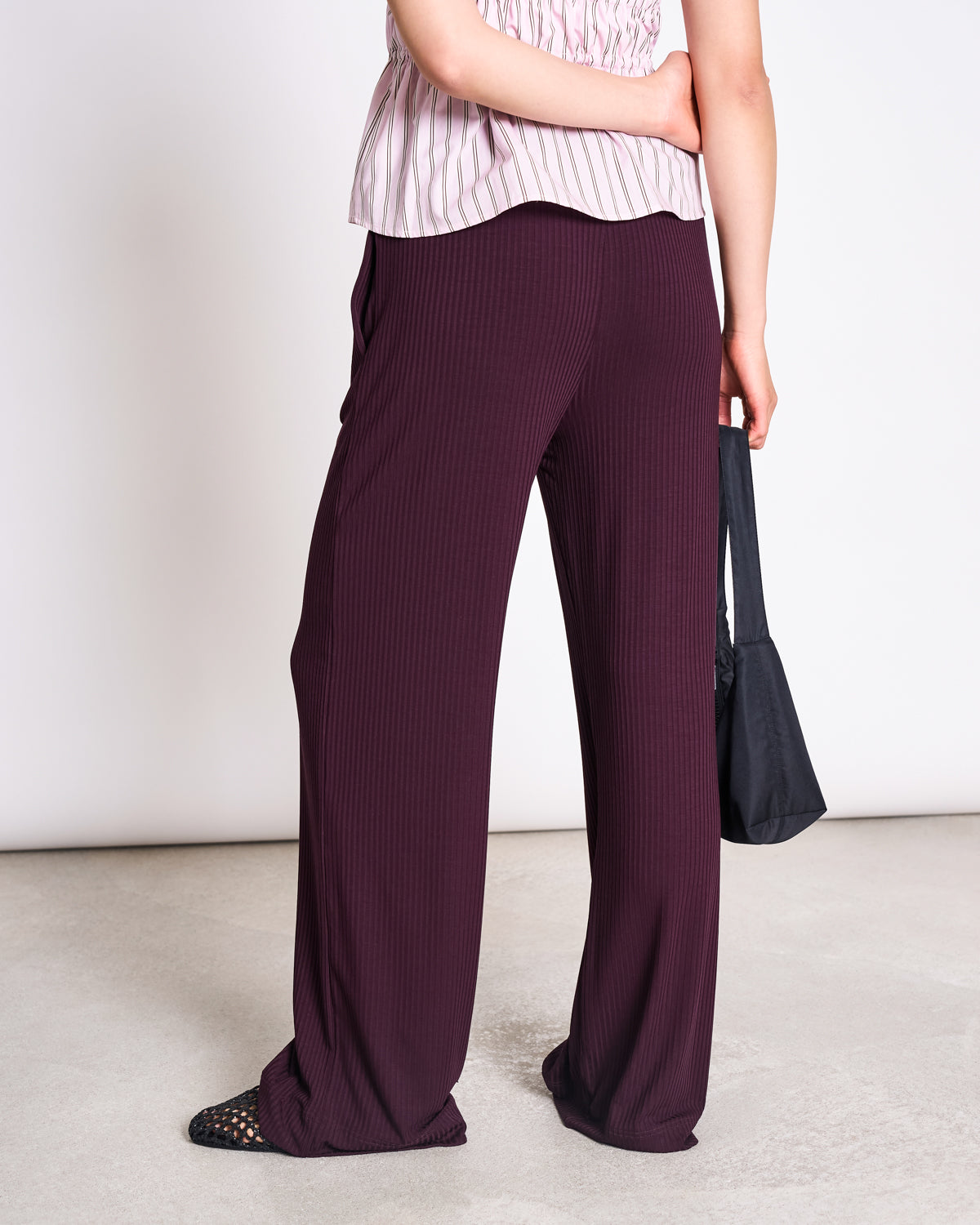 TENCEL™ LYOCELL RIB PANTS SMILLA CHERRY LACQUER Pants jan-n-june 11