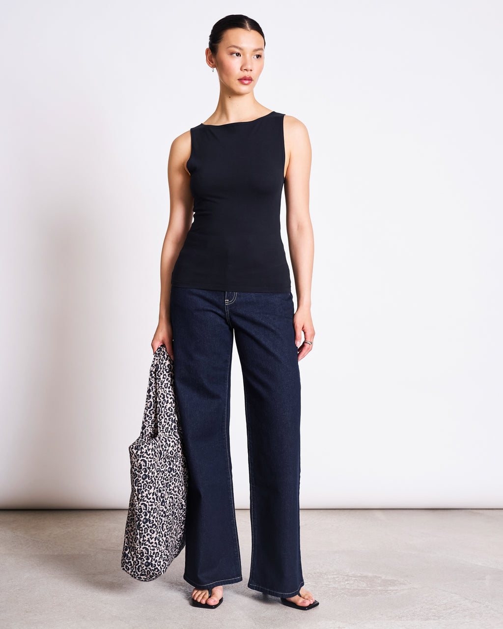 BOAT NECK TOP FELIS BLACK GOTS T-shirt jan-n-june 1