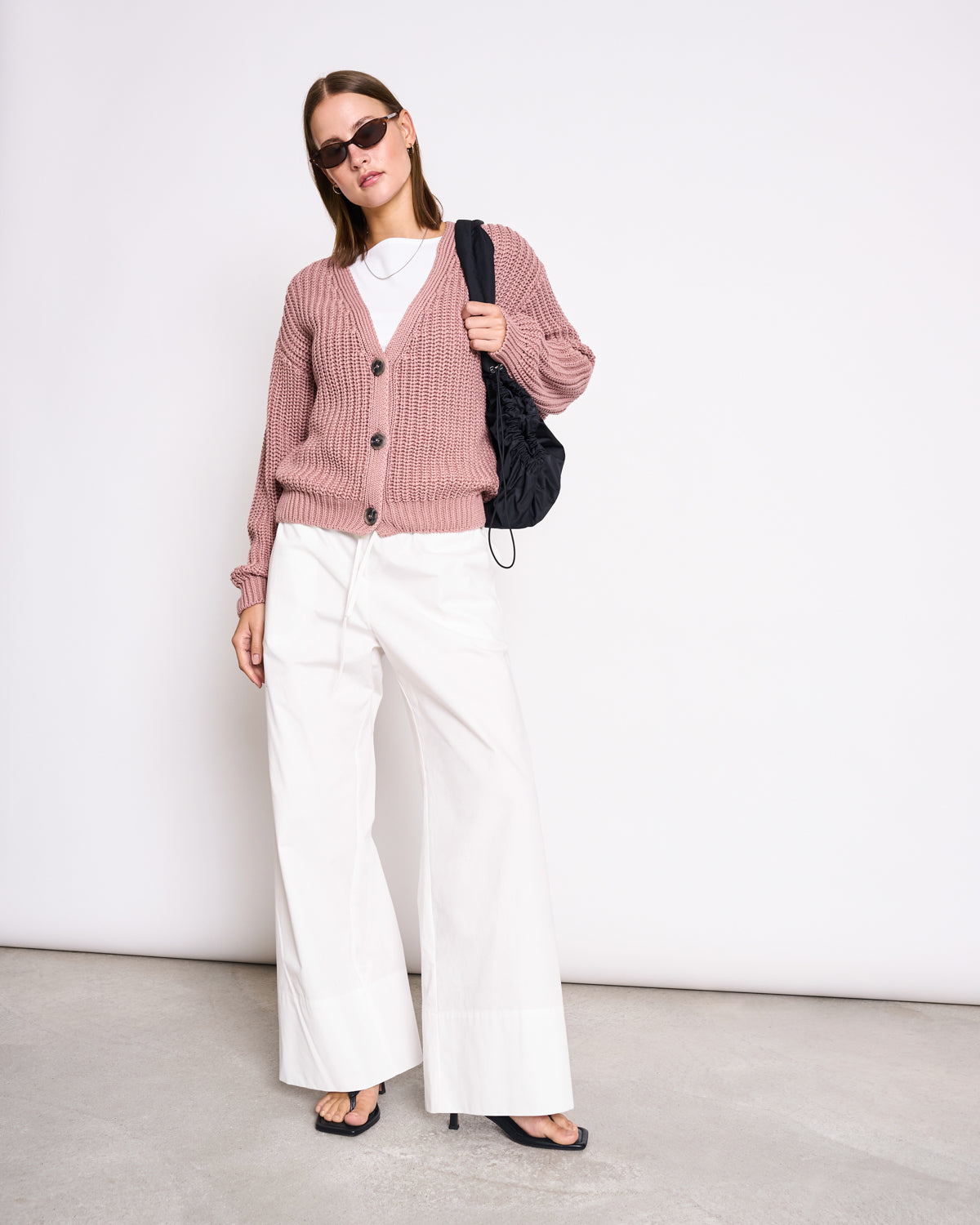 CHUNKY CARDIGAN LENA MAUVE GOTS Cardigan jan-n-june 2