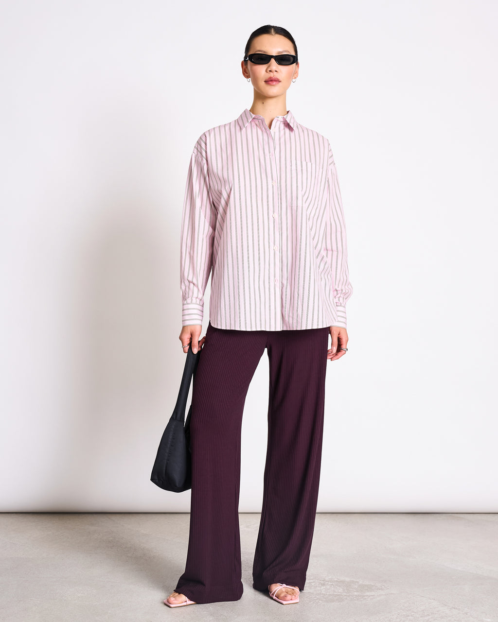 OVERSIZED SHIRT MAMRO LIGHT ORCHID STRIPED Blouse jan-n-june 3