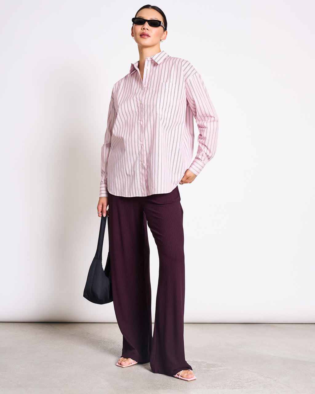 OVERSIZED SHIRT MAMRO LIGHT ORCHID STRIPED Blouse jan-n-june 4