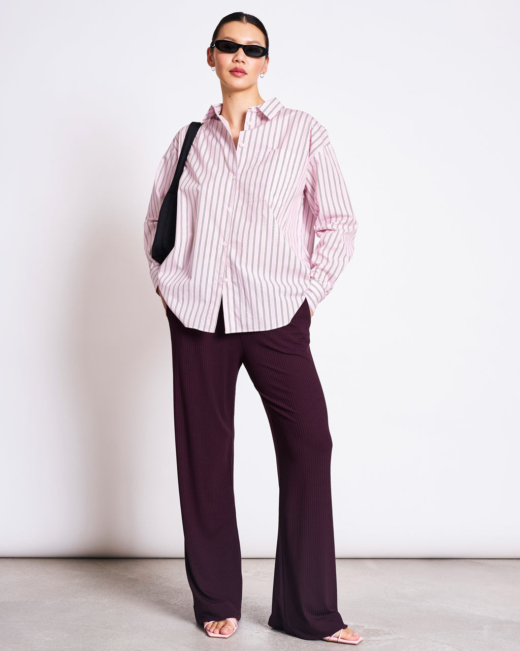 OVERSIZED SHIRT MAMRO LIGHT ORCHID STRIPED Blouse jan-n-june 1