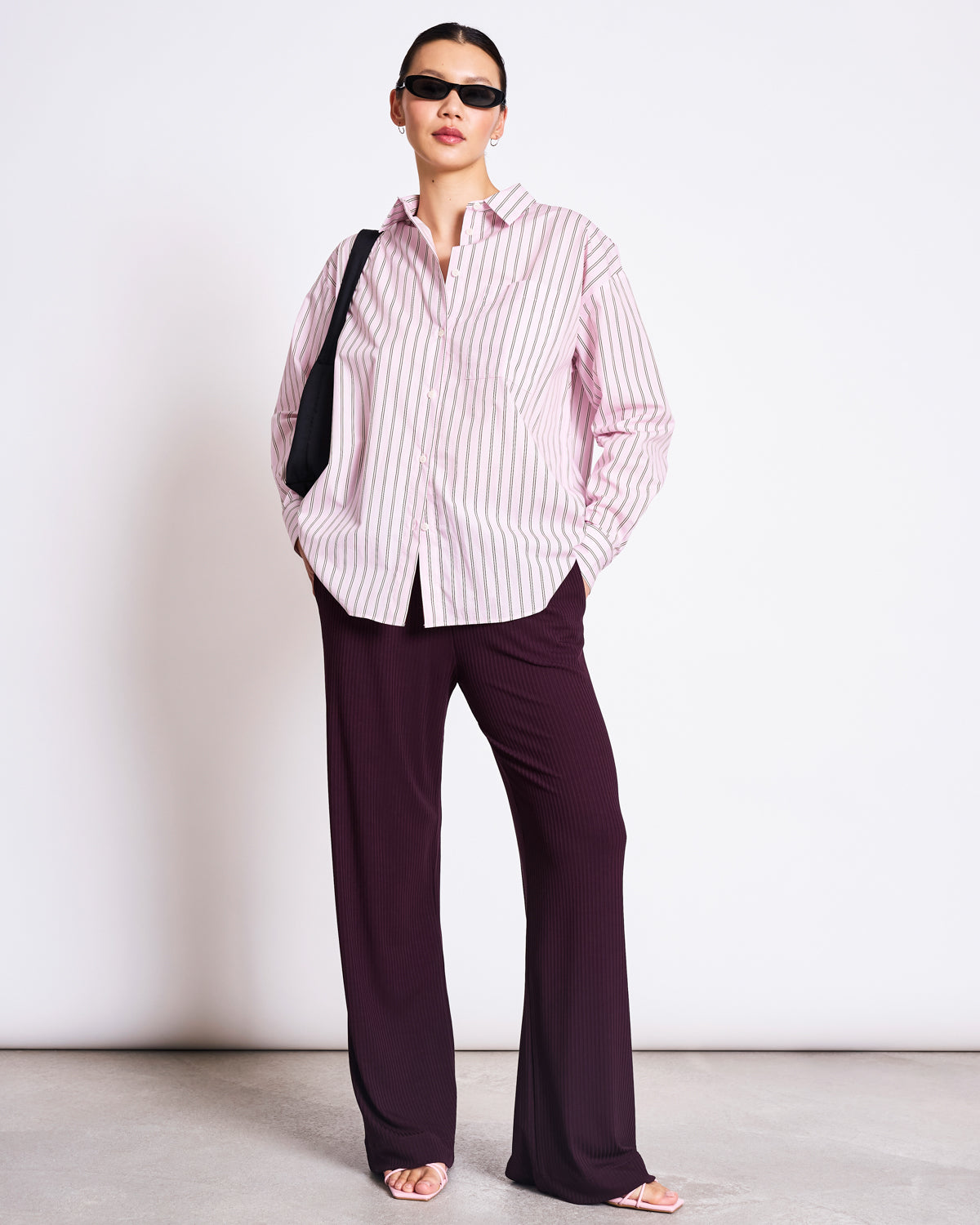 OVERSIZED SHIRT MAMRO LIGHT ORCHID STRIPED Blouse jan-n-june 1