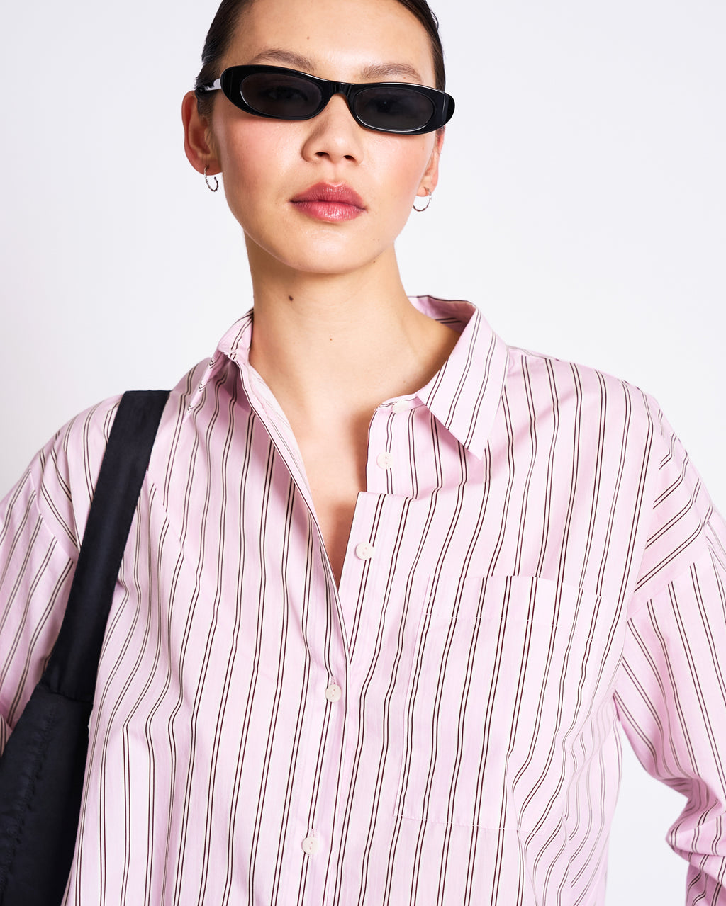 OVERSIZED SHIRT MAMRO LIGHT ORCHID STRIPED Blouse jan-n-june 2