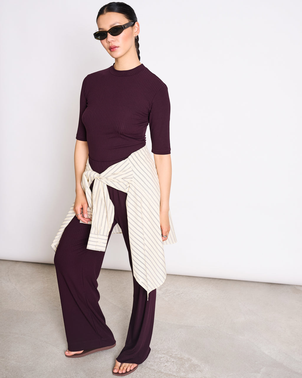 TENCEL™ LYOCELL RIB T-SHIRT NINA CHERRY LACQUER T-shirt jan-n-june 4