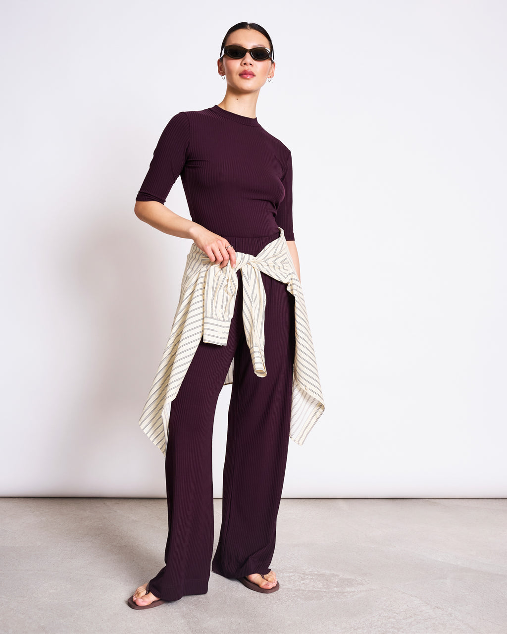 TENCEL™ LYOCELL RIB T-SHIRT NINA CHERRY LACQUER T-shirt jan-n-june 5