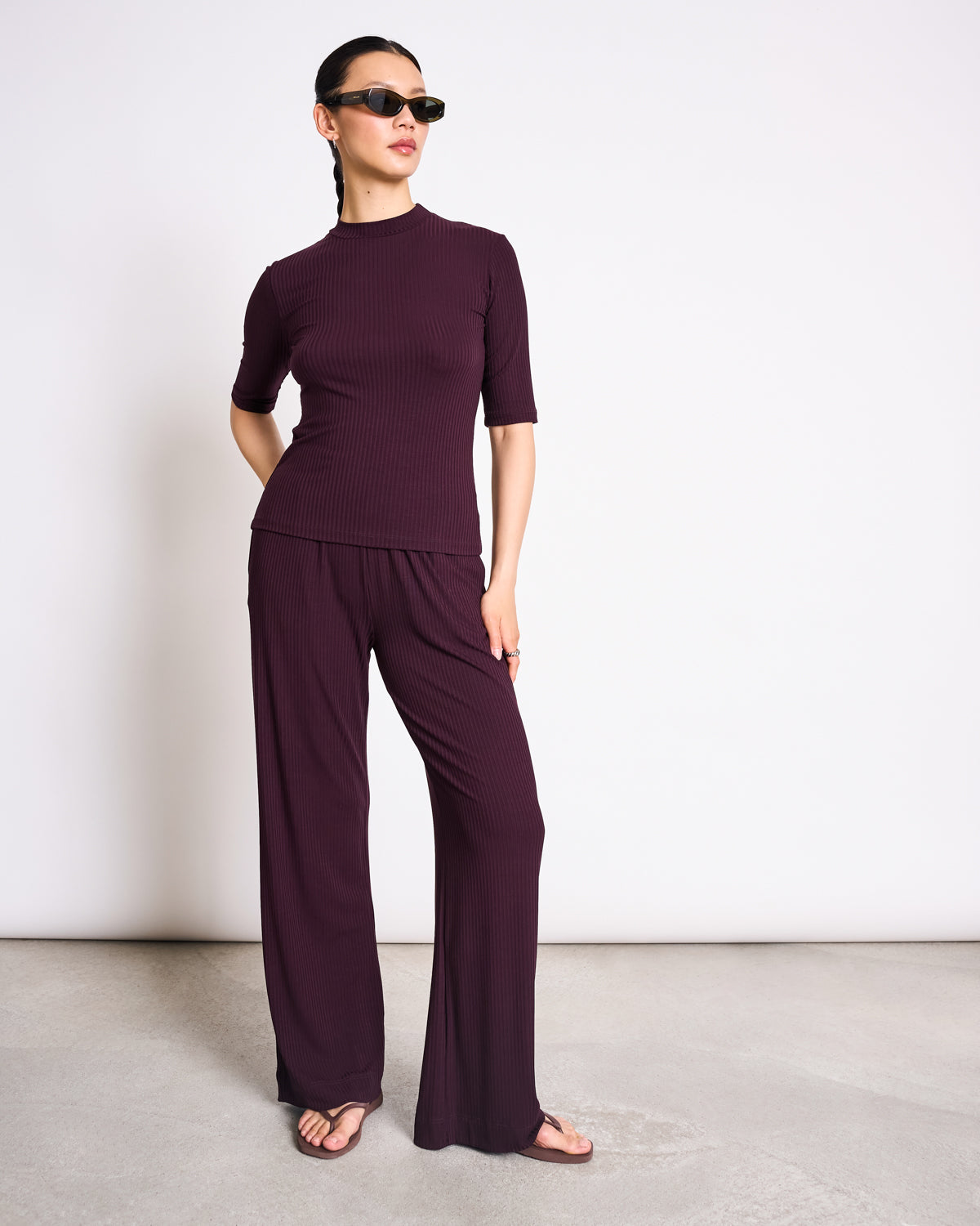 TENCEL™ LYOCELL RIB T-SHIRT NINA CHERRY LACQUER T-shirt jan-n-june 7