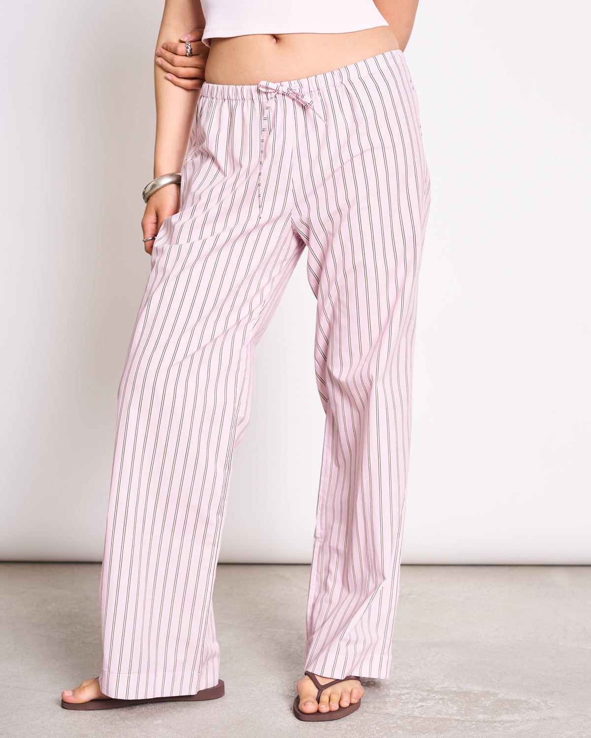 MID RISE LOOSE PANTS CETOS LIGHT ORCHID STRIPED GOTS Pants jan-n-june 4