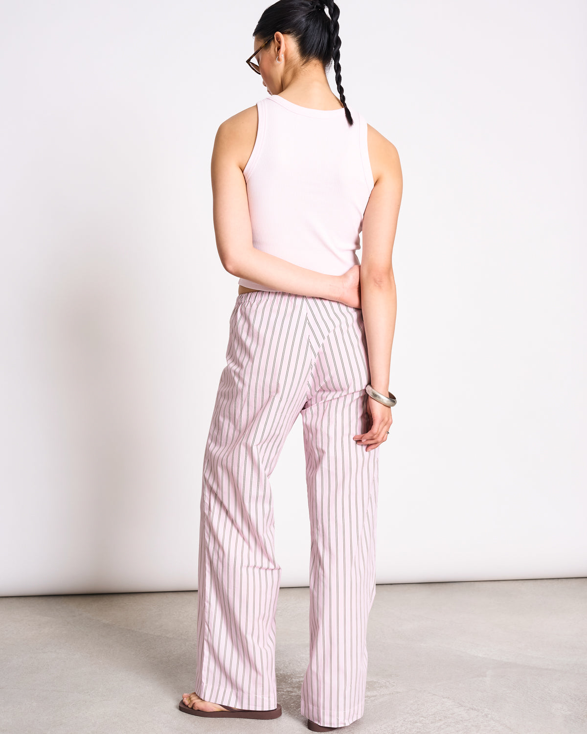 MID RISE LOOSE PANTS CETOS LIGHT ORCHID STRIPED GOTS Pants jan-n-june 6