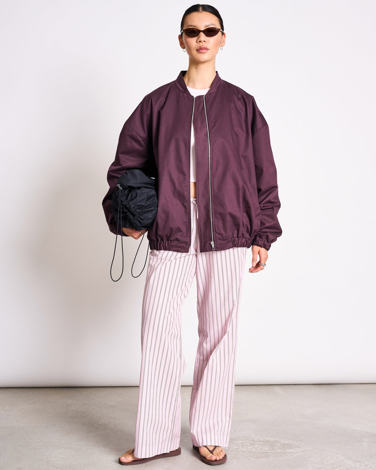 MID RISE LOOSE PANTS CETOS LIGHT ORCHID STRIPED GOTS Pants jan-n-june 8
