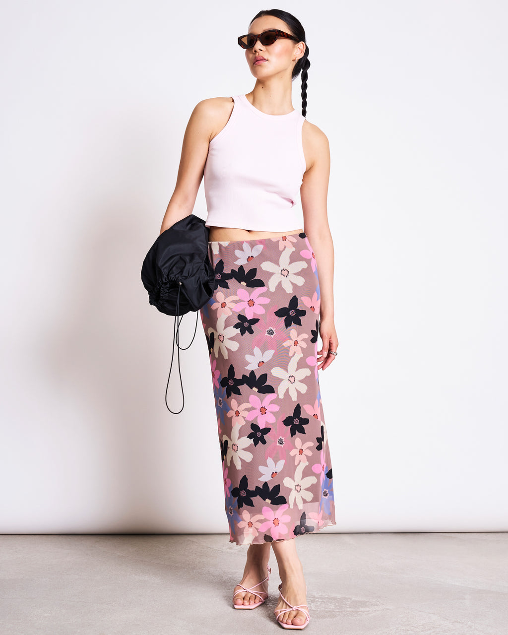 MESH MAXI SKIRT SMUK WILD BLOOM Skirt jan-n-june 2
