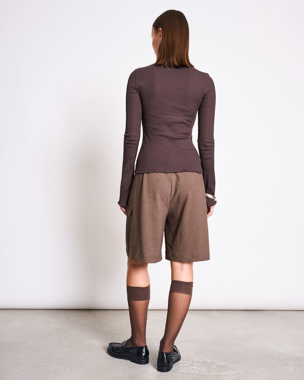 RAISED COLLAR LONGSLEEVE CANNA MUD GOTS Longsleeve jan-n-june 3