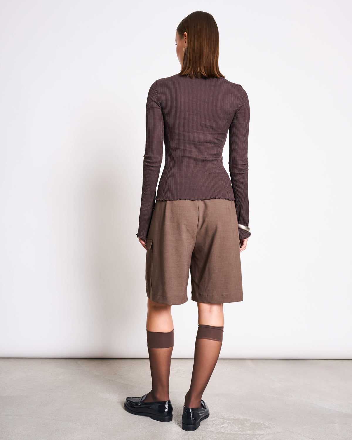 RAISED COLLAR LONGSLEEVE CANNA MUD GOTS Longsleeve jan-n-june 3