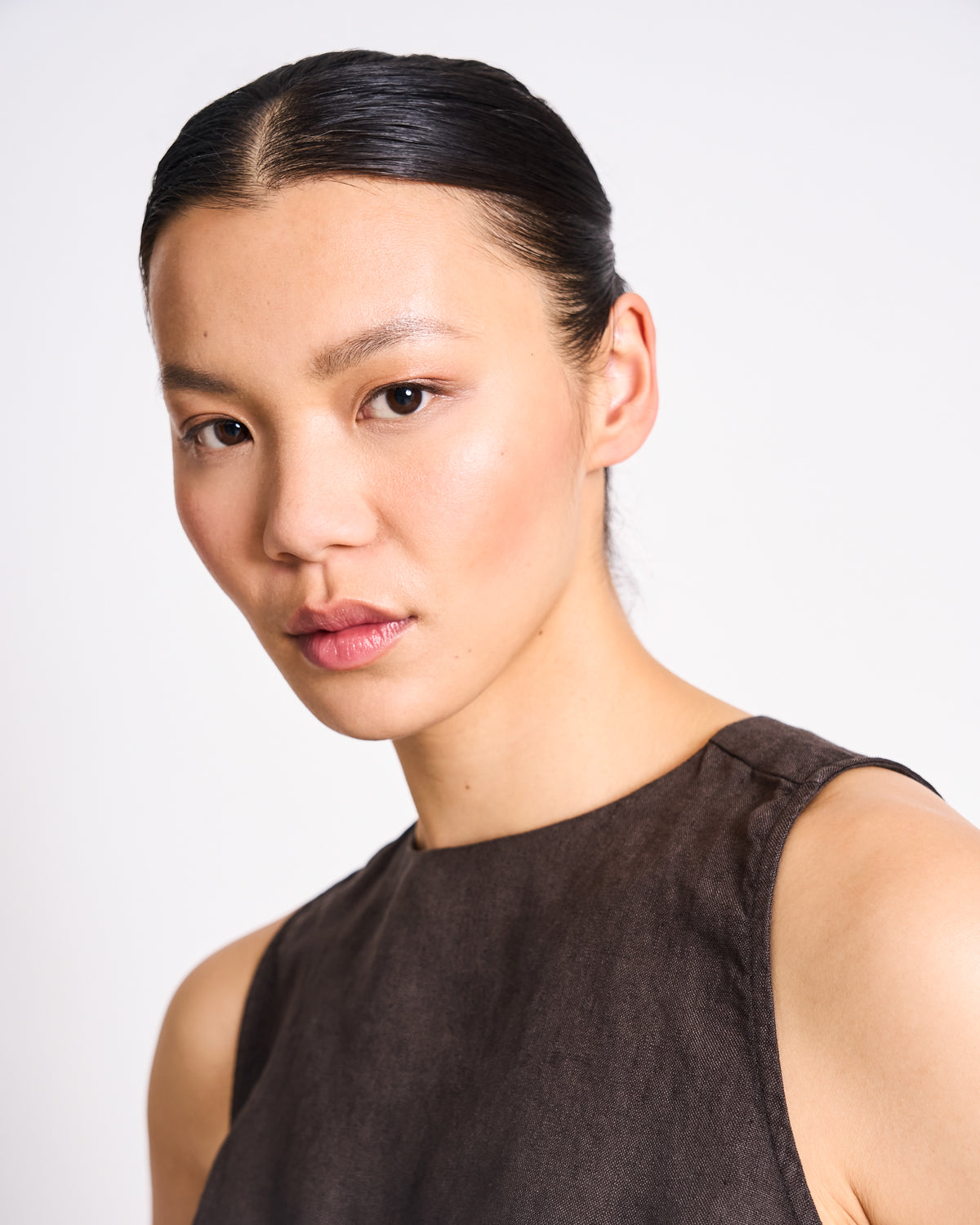 CROPPED LINEN TOP LUPIN MUD T-shirt jan-n-june 4