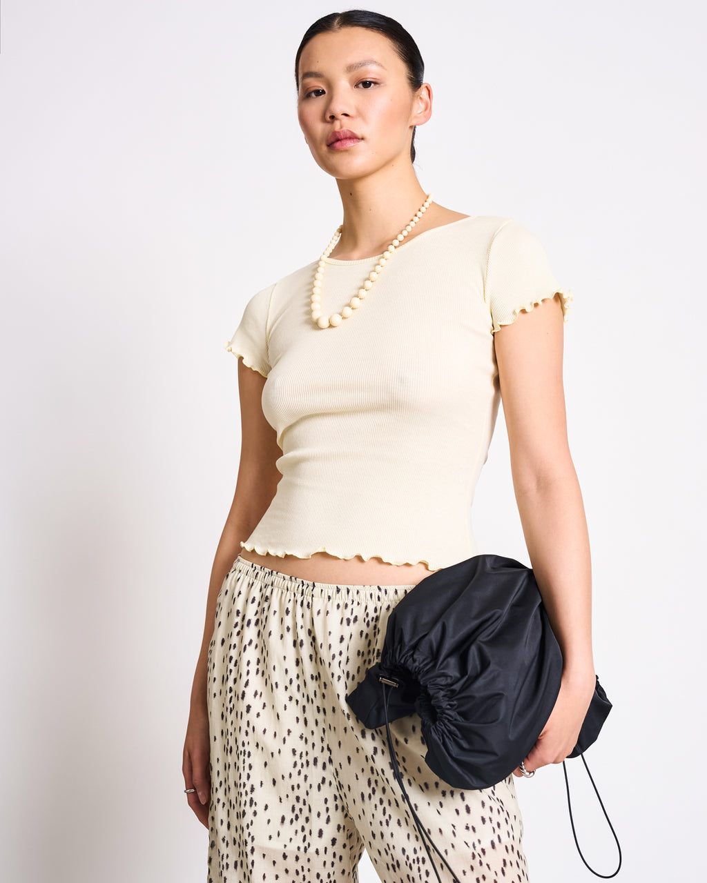 MINIRIB T-SHIRT REN BUTTERMILK GOTS T-shirt jan-n-june 2