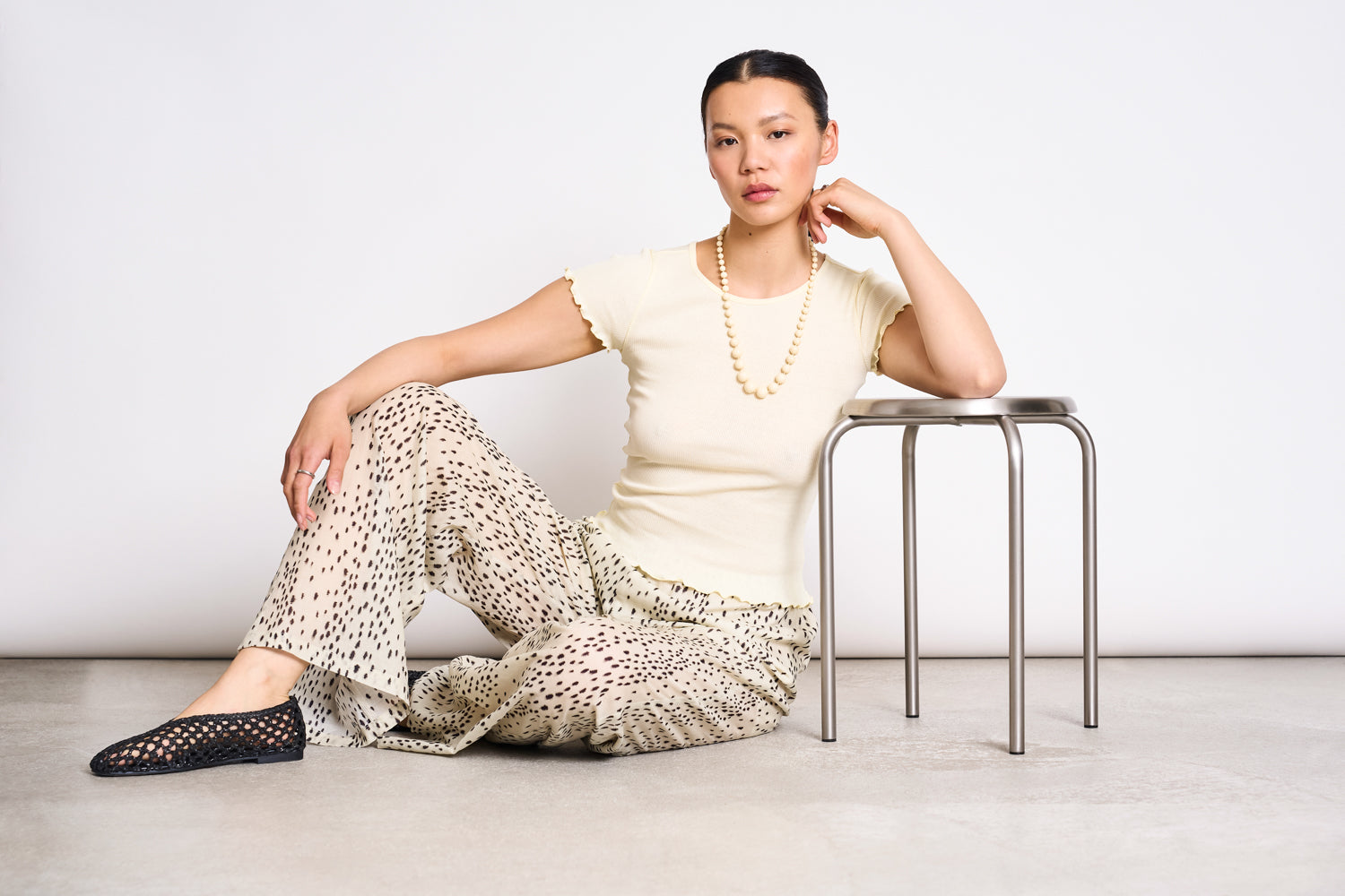 MINIRIB T-SHIRT REN BUTTERMILK GOTS T-shirt jan-n-june 3