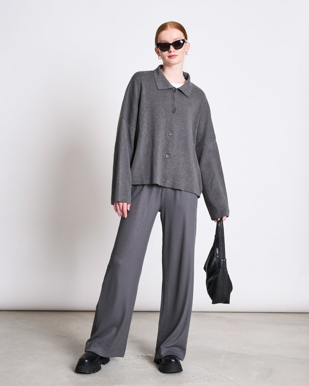 CARDIGAN ANJO DARK GREY GOTS jan-n-june 4