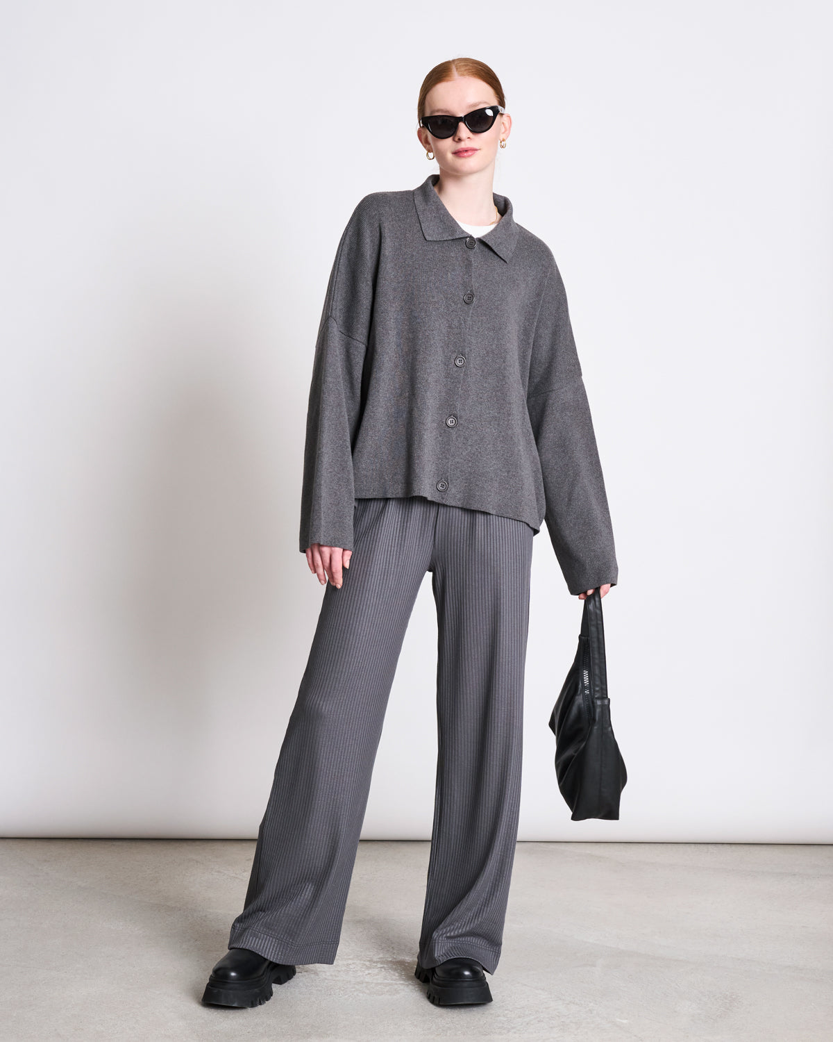 CARDIGAN ANJO DARK GREY GOTS jan-n-june 4