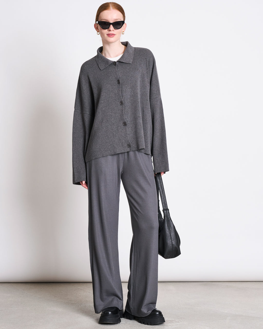 CARDIGAN ANJO DARK GREY GOTS jan-n-june 1