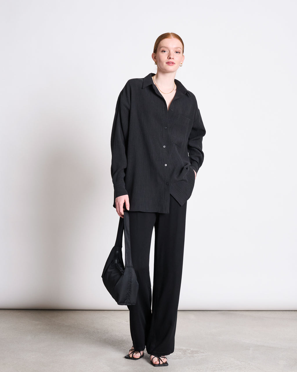 CRINKLE SHIRT SKUR BLACK T-shirt jan-n-june 1