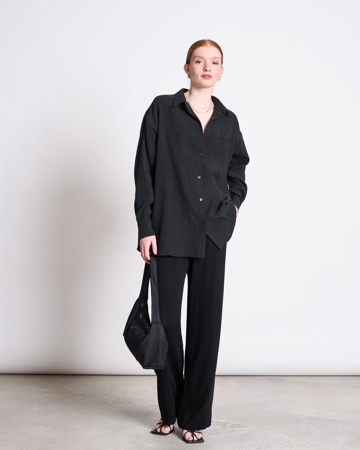 CRINKLE SHIRT SKUR BLACK T-shirt jan-n-june 1