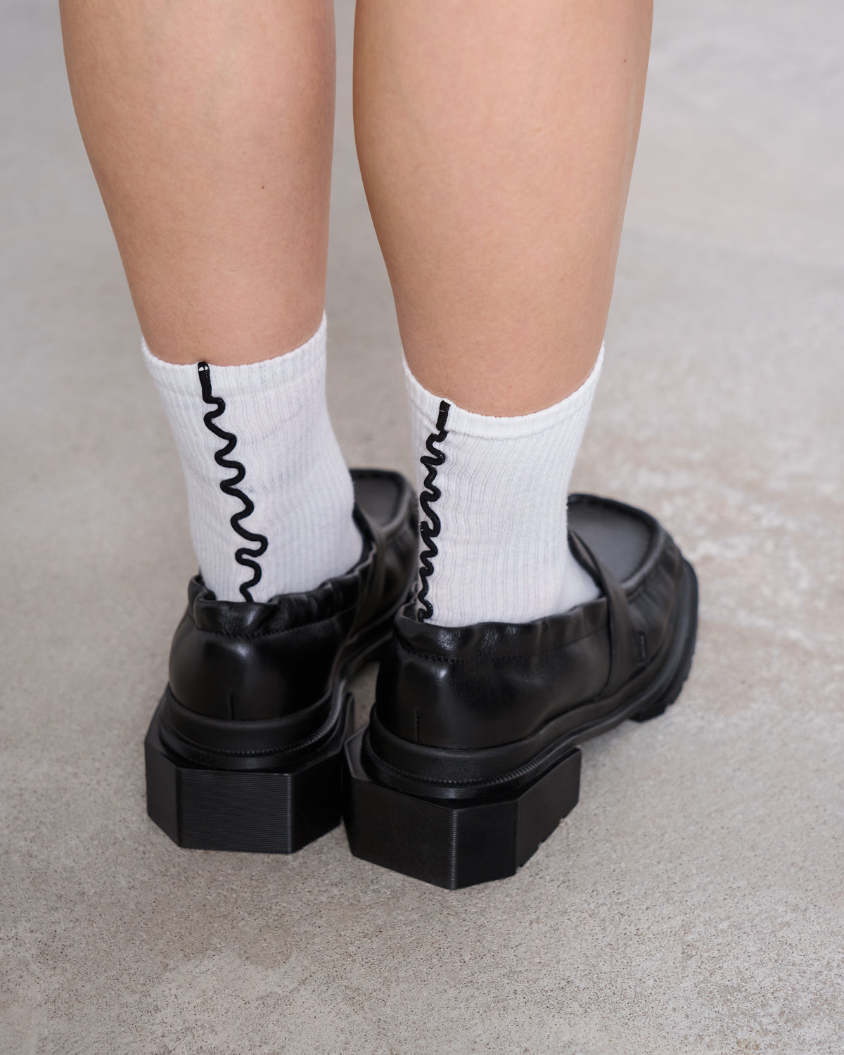 OVERLOCK SOCKS WHITE BLACK Accessories jan-n-june 1