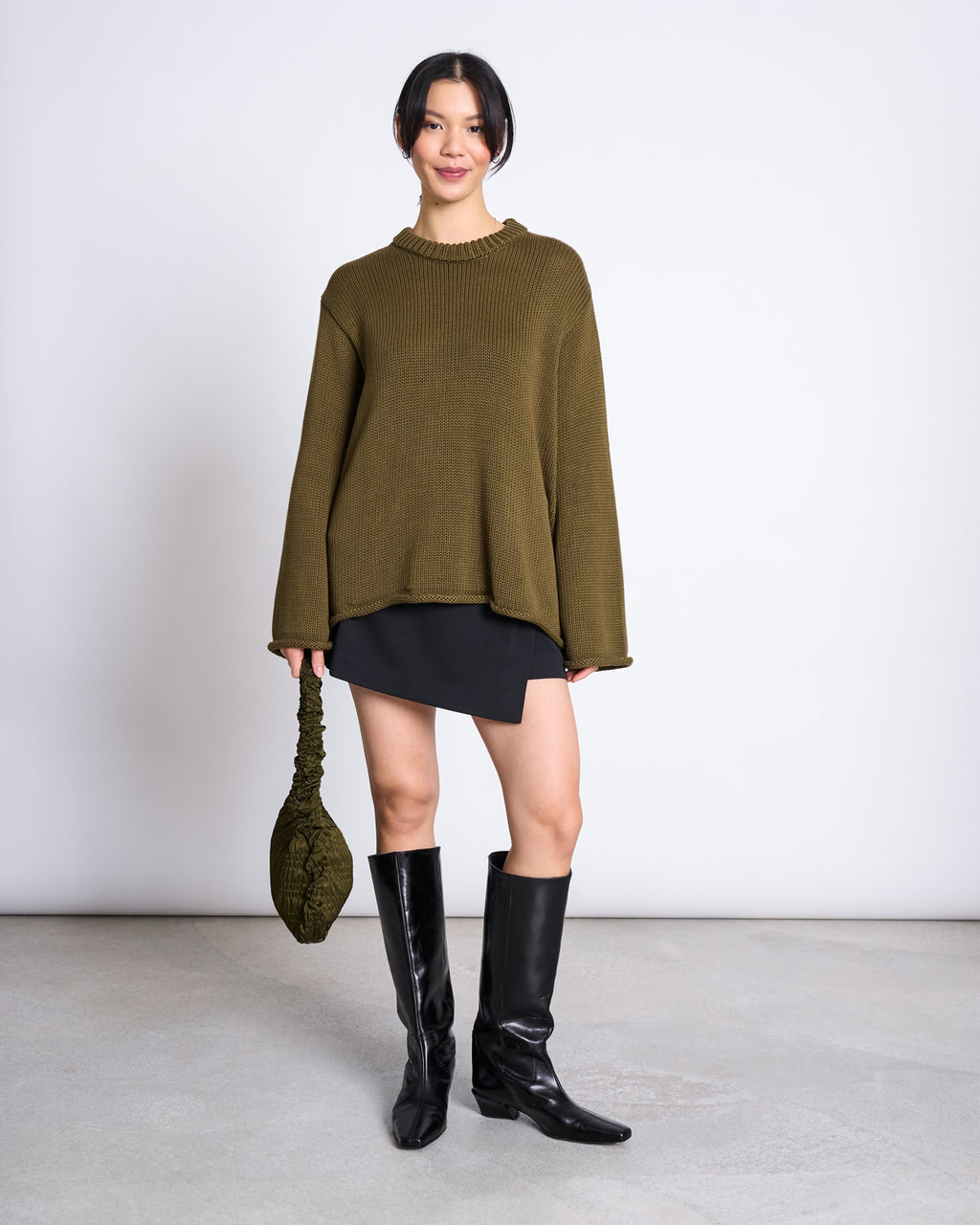 JUMPER SONA WOODY OLIVE GOTS Sweater jan-n-june 2