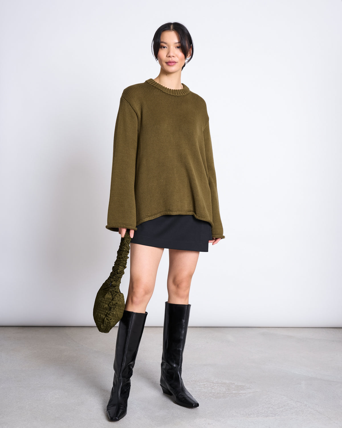 JUMPER SONA WOODY OLIVE GOTS Sweater jan-n-june 3