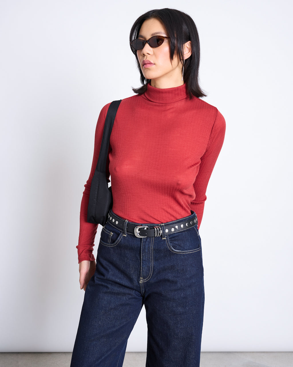 MERINOWOOL RIB TURTLENECK VELL MID RED Longsleeve jan-n-june 3