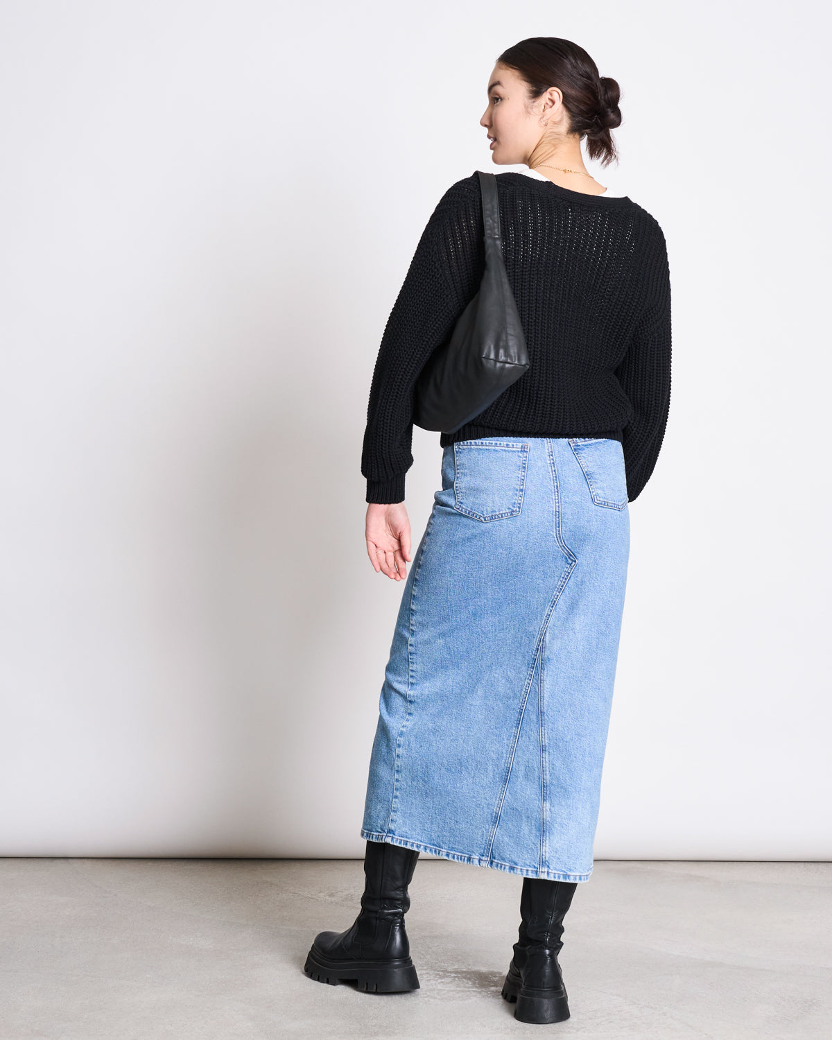 CHUNKY CARDIGAN LENA BLACK GOTS Knit Wear jan-n-june 9